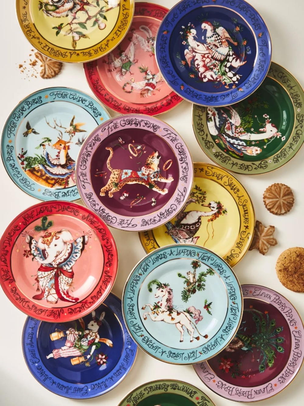 Phannapast Taychamaythakool x Anthropologie 12 Days of Christmas Dessert Plates